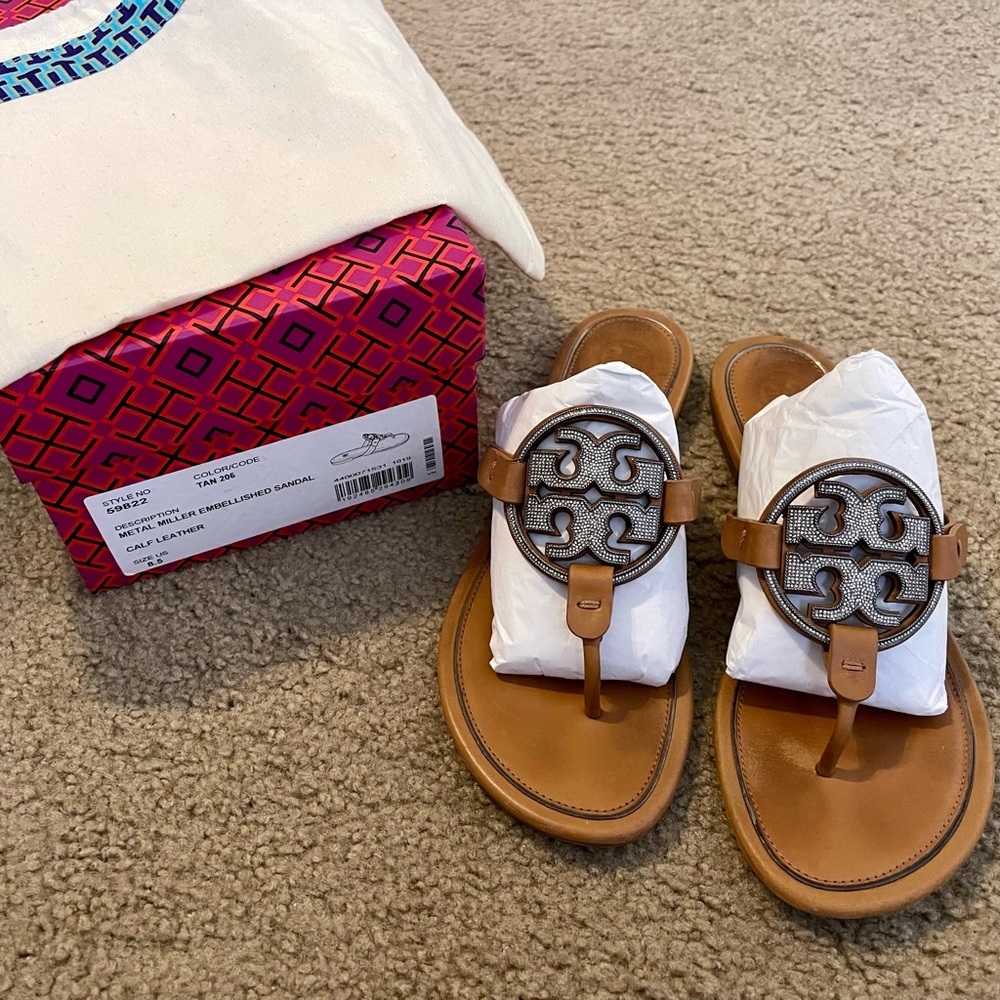 Tory Burch Miller Embellished Sandals